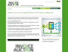 Tablet Screenshot of invoiceauction.com